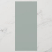 Botanische Gouden Groene Menu Kaart (Achterkant)