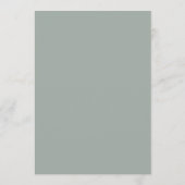 Botanische Gouden Groene Menu Kaart (Achterkant)