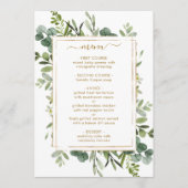 Botanische Gouden Groene Menu Kaart (Voorkant)