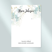 Botanische Gouden Groene Sieraden Oorbel Display Visitekaartje