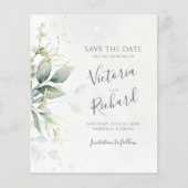 Botanische goudgroen Eucalyptusbruiloft (Voorkant)