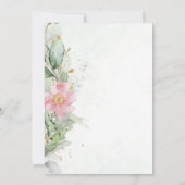 Botanische goudgroen Eucalyptusbruiloft Save The Date (Achterkant)