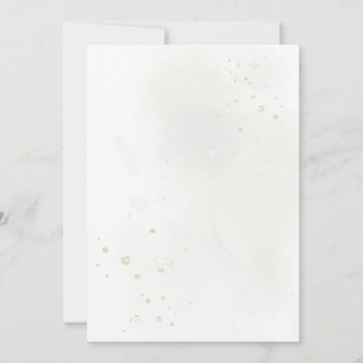 Botanische goudgroen Eucalyptusbruiloft Save The Date (Achterkant)