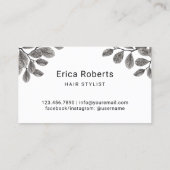 Botanische goudschaar Elegant Typografie Haar Visitekaartje (Achterkant)