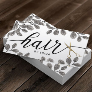 Botanische goudschaar Elegant Typografie Haar Visitekaartje