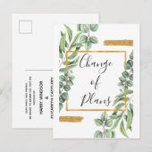 Botanische goudwijziging van plannen Bieden uitges Aankondigingskaart (Voorkant / Achterkant)