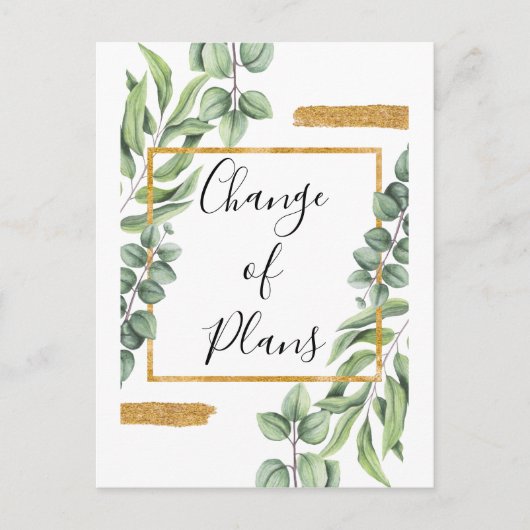 Botanische goudwijziging van plannen Bieden uitges Aankondigingskaart (Voorkant)