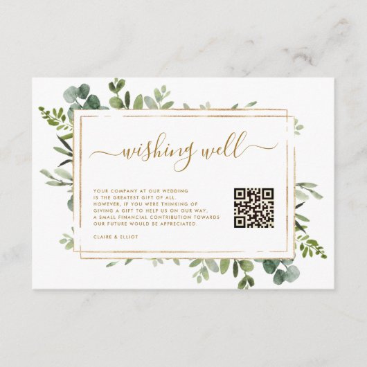 Botanische goudwinning die goed wuiven met QR-code Informatiekaartje (Voorkant)