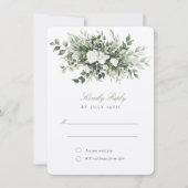 Botanische Grace Bruiloft RSVP Kaart (Voorkant)