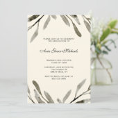 Botanische Graduation Party Uitnodiging (Staand voorkant)