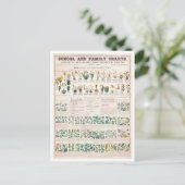  botanische grafiek: Indeling van Planten  Briefkaart (Staand voorkant)