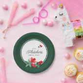 Botanische granaatappel bloempapier Bord (Feest)