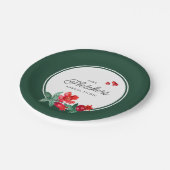 Botanische granaatappel bloempapier Bord (Gekanteld)