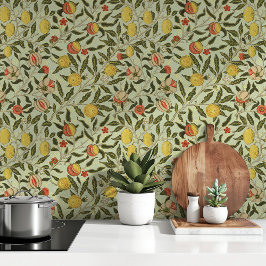 Botanische Granaatappel Citrus Blauwgroen Blauw Behang