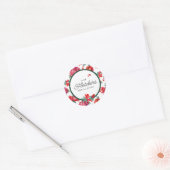 botanische granaatappel op maat ronde sticker (Envelop)
