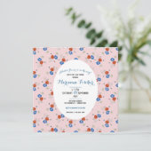 Botanische grandmillennial babyshower uitnodiging (Staand voorkant)