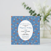 Botanische grandmillennial babyshower uitnodiging (Staand voorkant)