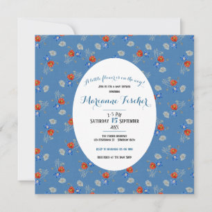 Botanische grandmillennial babyshower uitnodiging