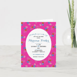 Botanische grandmillennial babyshower uitnodiging