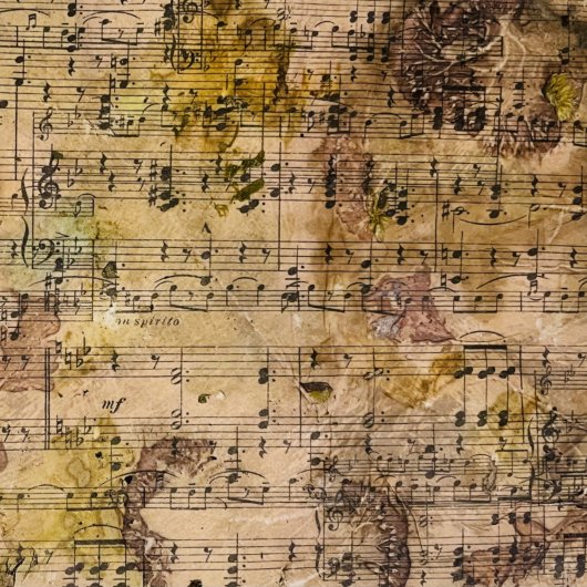 Botanische grap Floral Sheet Music Napkin Servet