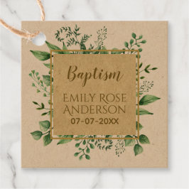 Botanische Greenery Baptism Boy Girl Bedankt Bedankjes Labels