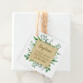 Botanische Greenery Baptism Boy Girl Bedankt Bedankjes Labels (In situ)