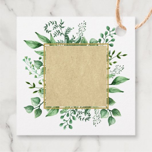 Botanische Greenery Baptism Boy Girl Bedankt Bedankjes Labels (Achterkant)
