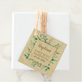 Botanische Greenery Baptism Boy Girl Bedankt Bedankjes Labels