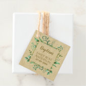 Botanische Greenery Baptism Boy Girl Bedankt Bedankjes Labels (In situ)