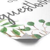 Botanische Greenery | Bodembord voor Guestbook Poster (Hoek)