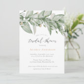 Botanische Greenery Bridal Shower Kaart (Staand voorkant)