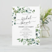 Botanische Greenery Emerald Woodland Vrijgezellenf Kaart (Staand voorkant)