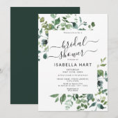 Botanische Greenery Emerald Woodland Vrijgezellenf Kaart (Voorkant / Achterkant)