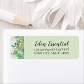 Botanische Greenery Eucalyptus Wood Return Address Etiket (Insitu)