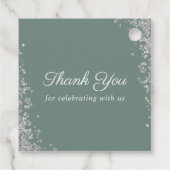 Botanische Greenery First Heilige Communie Dank u Bedankjes Labels (Achterkant)