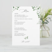 Botanische Greenery Floral Menu (Staand voorkant)