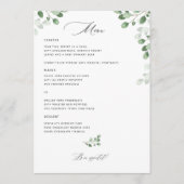 Botanische Greenery Floral Menu (Voorkant)