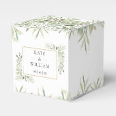 Botanische Greenery Foliage Weddenschap Bedankt Bedankdoosjes (Voorkant Zijde)