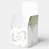 Botanische Greenery Foliage Weddenschap Bedankt Bedankdoosjes (Geopend)