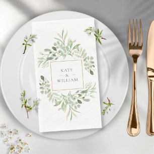 Botanische Greenery Foliage Wedding Servet