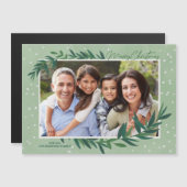 Botanische Greenery Foto kerstmis Magnetische Kaar (Voorkant / Achterkant)