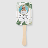 Botanische Greenery Funeral Celebration of Life Handwaaier (Voorkant)