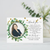 Botanische Greenery Funeral Hartelijk dank Bedankkaart (Staand voorkant)