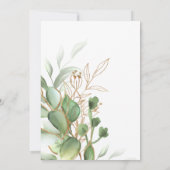 Botanische Greenery Gold BBQ Baby shower Kaart (Achterkant)