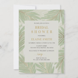 Botanische Greenery Gold Modern Vrijgezellenfeest Kaart