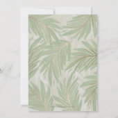 Botanische Greenery Gold Modern Vrijgezellenfeest Kaart (Achterkant)