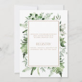 Botanische Greenery Gold Text White Vrijgezellenfe Kaart (Achterkant)