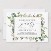 Botanische Greenery-kerstfeest Kaart (Voorkant)