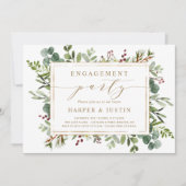 Botanische Greenery-kerstfeest Kaart (Voorkant)