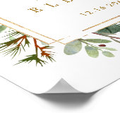 Botanische Greenery-kerstfeestdag Welkom Poster (Hoek)